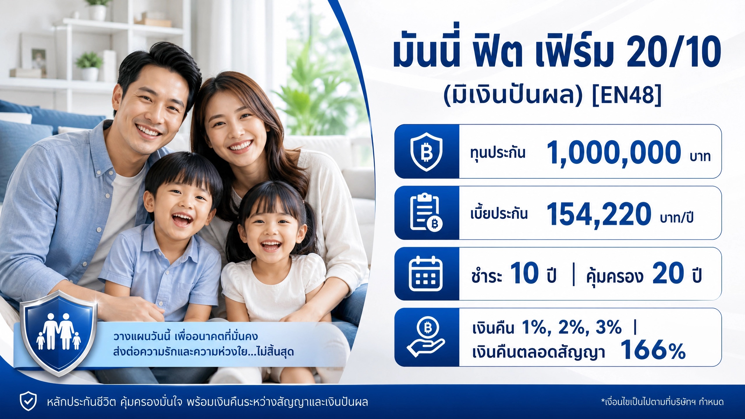 แบบประกัน มันนี่ ฟิต เฟิร์ม 20/10 