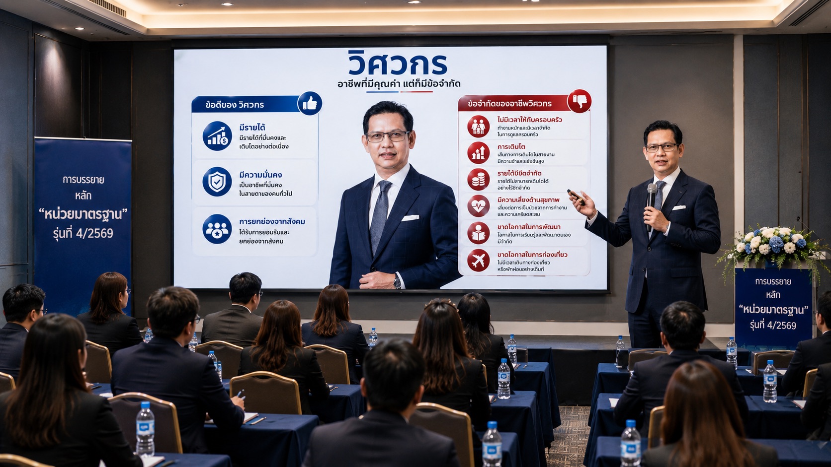 
หน้าที่เพื่อองค์กร  การบรรยาย หลักสูตร หน่วยมาตรฐาน รุ่นที่ 4/2569

 