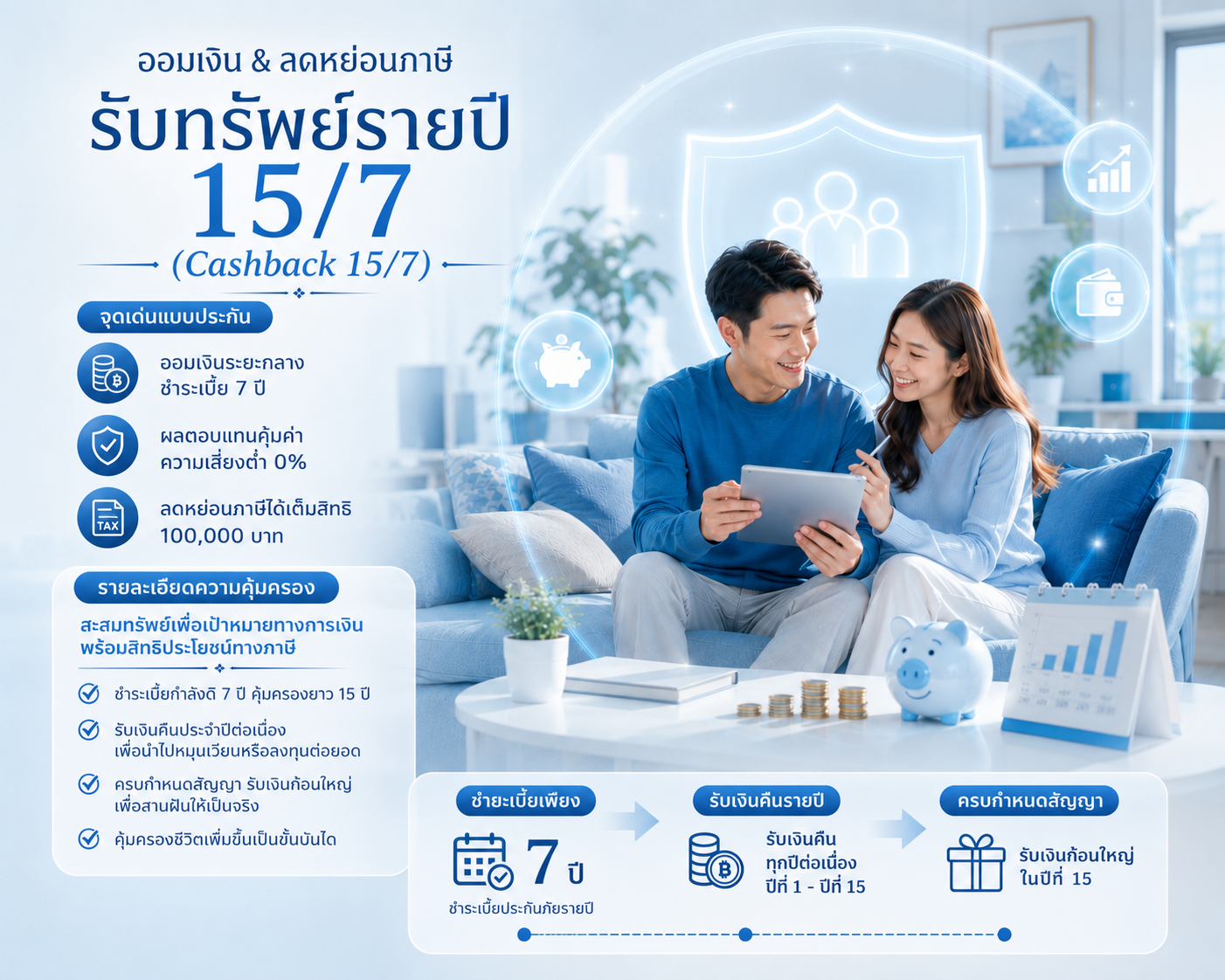 รับทรัพย์รายปี 15/7 (Cashback 15/7)